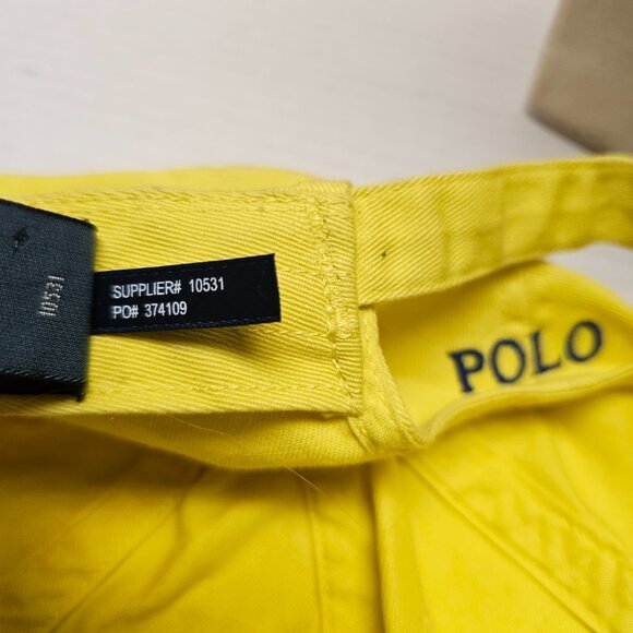 Bright Sunshine Yellow Polo Ralph Lauren Hat Cap Womens Mens Blue Pony Logo main image 7
